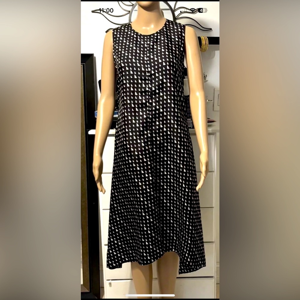 Theory 100% Silk Brindina A Line Shift Dress Size 0